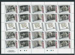 Tonga 1985 Bounty Film 4 Strips Of 5 Self Adhesives In Full Sheet With Central Gutter MNH Specimen Overprint - Tonga (1970-...)