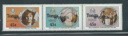 Tonga 1994 Reprints Of Girl Guides Anniversary Queen Mother Birthday Strip Of 3 MNH Specimen O/P - Tonga (1970-...)