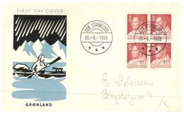 (170) Cover From Greenland - 1965  - Eskimo - King - Briefe U. Dokumente