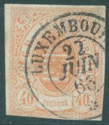 LUXEMBOURG  - 1866 - OBLIT./USED  - Yv 11 MI 11 - Lot 15780 - SHORT AT THE BOTTOM - 1859-1880 Wappen & Heraldik