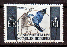 Nouvelles Hébrides 255 Oiseau Alcyon Chloris Oblitéré Used Cote 33 - Usados