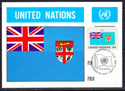 UNO NY 1980 Flag Fiji Maxicard (36505B) - Maximumkaarten