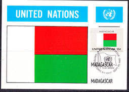 UNO NY 1980 Flag Madagascar Maxicard (36505E) - Maximum Cards