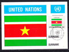 UNO NY 1980 Flag Suriname Maxicard (36505H) - Cartoline Maximum