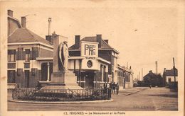 ¤¤  -  13   -  FEIGNIES   -  Le Monument Et La Poste   -  ¤¤ - Feignies