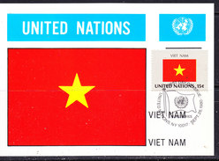 UNO NY 1980 Flag Vietnam Maxicard (36505I) - Maximumkarten