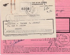 Cachet Angers Rp Anjou 1971 Sur Recommandé Avec AR Maine Et Loire - Matasellos Generales