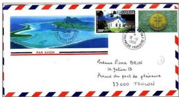 Pli Polynésie 18 11 1988 Temple Avera Rurutu. - Briefe U. Dokumente