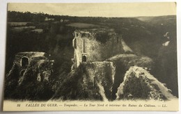 VALLEE DU GUER Tonquedec La Tour Nord Et Intérieur Des Ruines Du Château VIERGE - Tonquédec