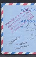 PREMIER VOL MONDIAL COMMERCIAL NUIT STRASBOURG PARIS 2 SEPTEMBRE 1923 SIGNE COPILOTE LOUIS GUIDON FIRST FLIGHT ERSTFLUG - 1960-.... Lettres & Documents
