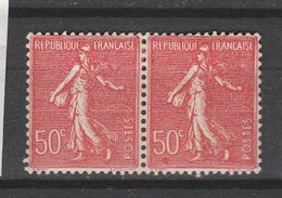 FRANCE N° 199 50C ROUGE TYPE SEMEUSE LIGNEE POINT ROUGE SOUS LE 50C DU TIMBRE A DROITE NEUF AVEC CHARNIERE - Neufs