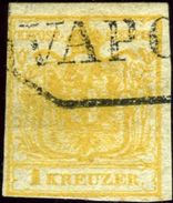 Austria. Scott #1. Used, With Maritime Cancellation. - Used Stamps