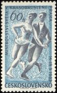 Czechoslovakia / Stamps (1962) 1229: Sport - World Figure Skating Championships (skaters); Painter: Anna Podzemna - Figure Skating