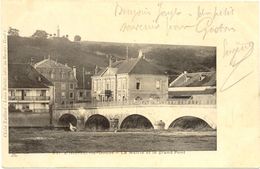 25/ CPA 1900 : L'Isle Sur Le Doubs - La Mairie Et Le Grand Pont - Isle Sur Le Doubs