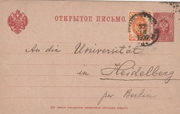 Russie Entier Postal Pour L'Allemagne 1900 - Stamped Stationery