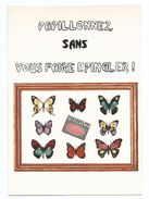 CPM Concours D' Affiche Publicité SIDA PRÉSERVATIF  Papillonnez Sans Vous Faire Epingler ! Ecole Marketing 2ème Année - Santé