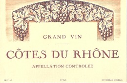 étiquette    Côte Du Rhône  -  TTB - Côtes Du Rhône