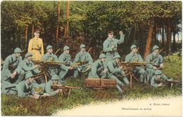 Militaria // CPA A - Mitrailleuses En Action - Materiale