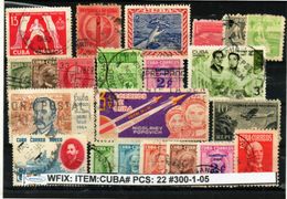 CUBA SELECTION CONTENTS# 22 PCS IN MIXED CONDITION#. WFIX-300-1 (05) - Collections, Lots & Séries