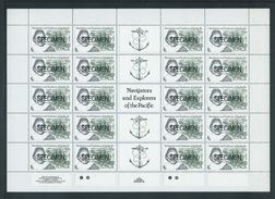 Tonga 1984 Explorers & Ship Set Of 4 X 20 In Full Sheets With Gutter Labels & Margins MNH Specimen O/P - Tonga (1970-...)