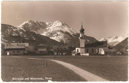 Ehrwald Mit Wanneck, Tirol - Verlag P. Waitz, Ehrwald U. Lermoos, Tirol - Dorfansicht - Kirche - Fotokarte - Ehrwald