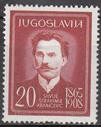 YUGOSLAVIA     SCOTT NO. 591   MINT HINGED       YEAR  1960 - Unused Stamps