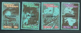 Tonga 1989 Flying Home For Christmas Set Of 4 MNH Specimen Overprint - Tonga (1970-...)