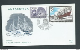 Belgium Antarctic 1966 Charity Issue 2 Values On 2 Illustrated FDC Unaddressed - 1961-1970