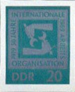 CV:€75.00 GERMANY-DDR 1969 INTERNATIONAL LABOUR ORGANISATION 20pf PROOF [PRINT: [épreuve Prueba Druckprobe Prova Pr - OIT