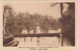 AFRIQUE DAHOMEY,danhomé 1900,sud Est Bénin Actuel,royaume Africain,Missionnaire Sur L´eau,lagune Adjara,rare - Dahome