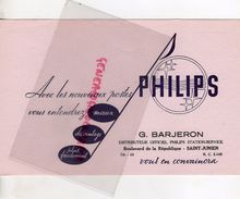 87 - ST SAINT JUNIEN- BUVARD  RADIO POSTE PHILIPS- G. BARJERON-BD REPUBLIQUE - - R