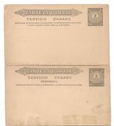 ARGENTINA -  UNUSED POSTAL STATIONERY - 1892 Servicio Urbano  2c + 2c - Entiers Postaux