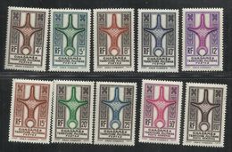 GHADAMES 1949 CROCE D'AGADEM CROIX CROSS SERIE COMPLETA COMPLETE SET MNH - Neufs