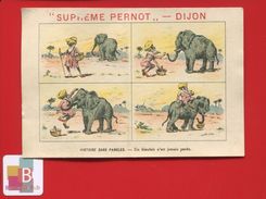 DIJON SUPREME PERNOT Chromo Histoire Sans Paroles BD INDE VIEIL INDIEN ELEPHANT  Panier - Pernot