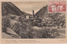 Carte Postale Ancienne,ANDORRE,EN 1952,PYRENEES,PRES ESPAGNE,FRANCE,ENCAMP,POSTE EMETEUR RADIO,PAREAGE - Andorra