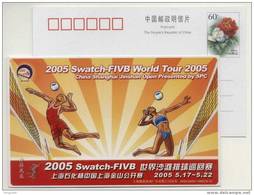 China 2005 Swatch FIVB Beach Volleyball World Tour Advertising Pre-stamped Card #4 - Volley-Ball