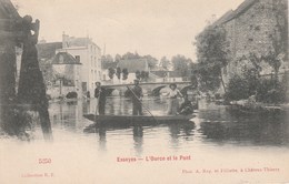 ESSOYES - L'OURCE ET LE PONT - BELLE CARTE - PROMENADE EN BARQUE - 2 SCANNS -  TOP !!! - Essoyes