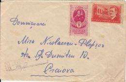 63514- PUSHKIN, I.C. FRIMU, STAMPS ON REGISTERED COVER, 1949, ROMANIA - Covers & Documents