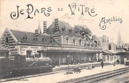 Vitré      35       Intérieur De La Gare De Chemin De Fer ... Je Pars De...       (voir Scan) - Vitre