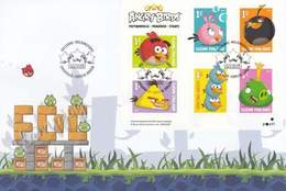 Finland Angry Birds 2013 Games Animation Cartoon Bird Pig (stamp FDC) - Storia Postale