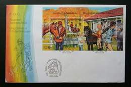 Finland Horses Care 1990 Horse Pony Riding Hobby Farm Animal (FDC) - Cartas & Documentos