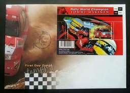 Finland Rally World Champion Tommi Makinen 2000 Car Racing Sport Games (miniature FDC) - Briefe U. Dokumente