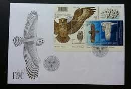 Finland Owls 1998 Bird Birds Owl Prey Fauna Wildlife (miniature FDC) - Covers & Documents