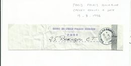Bande De Sac Postal Cachet  De PARIS PALAIS BOURBON  Pour Besançon.....le 19.8.1992.......à Voir................ - Covers & Documents