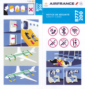 Air France/ Boeing 777 200 - 06/2016 - Consignes De Sécurité / Safety Card - Fichas De Seguridad