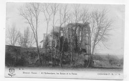 (RECTO / VERSO) DIXMONT - A L' ENFOURCHURE LES RUINES ET LA FERME - CPA VOYAGEE - Dixmont