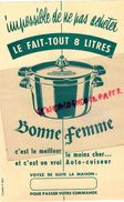 PUBLICITE LE FAIT TOUT 8 LITRES BONNE FEMME -AUTOCUISEUR  CUISINE - Werbung