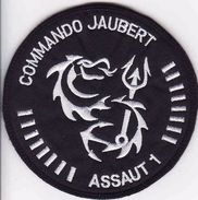 Forces Spéciales Françaises, Patches, Commando Jaubert, Assaut 1, Commandos Marine, Velcro,10 Cm De Diamètre - Patches