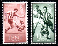 IFNI. N°130-1 Oblitérés De 1959. Football/Journée Du Timbre. - Usati