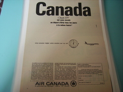 ANCIENNE PUBLICITE VOYAGE AIR CANADA SANS ESCALE - Pubblicità